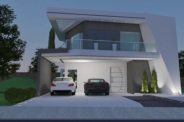 Contemporary floor plan with 3 suites