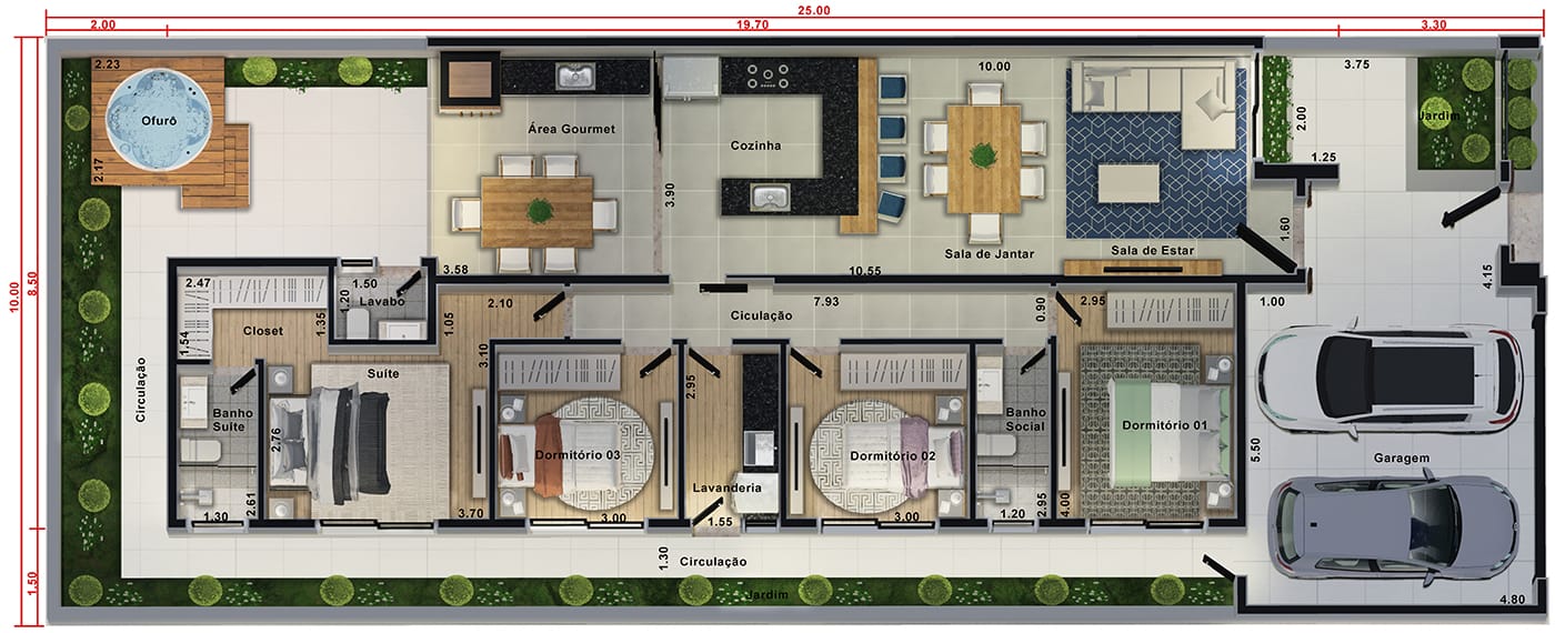 House plan with gourmet area and hot tub10x25