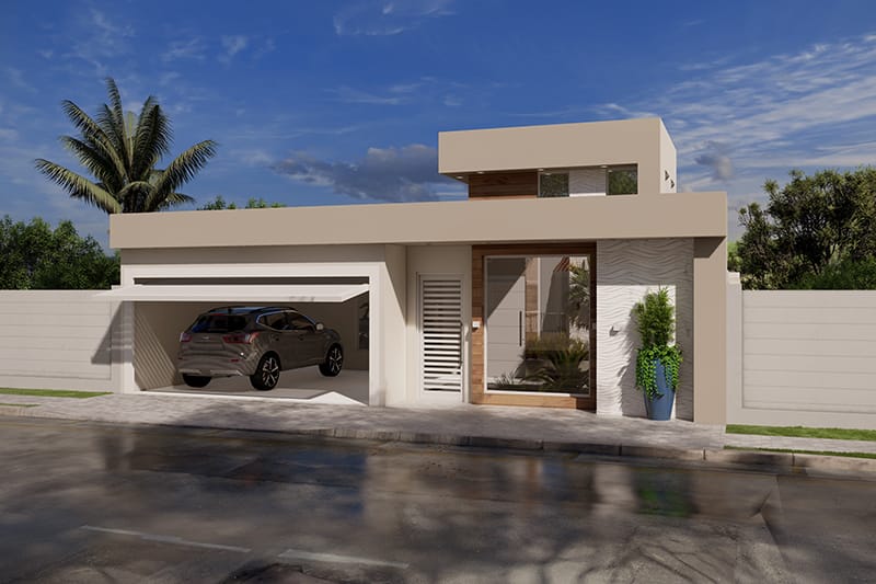 House plan with 2 bedrooms and 1 suite