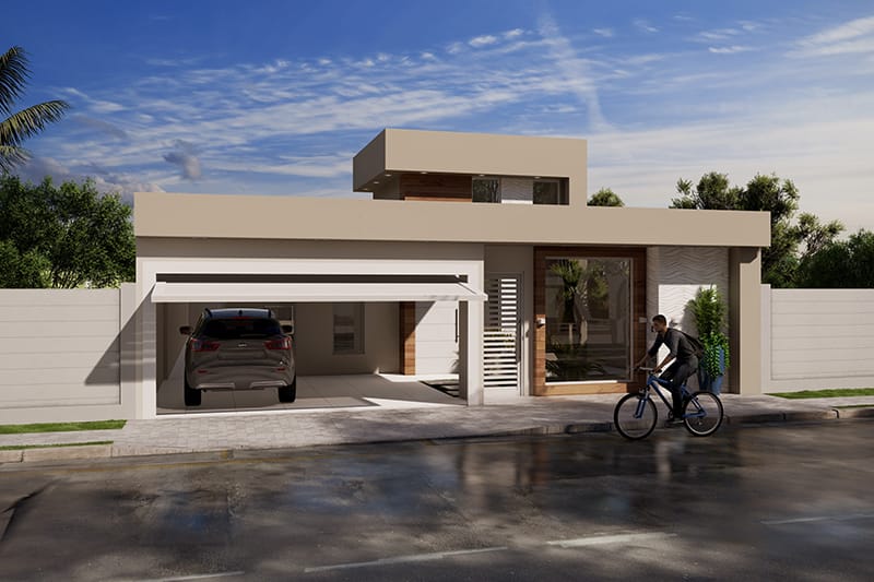 House plan with 2 bedrooms and 1 suite
