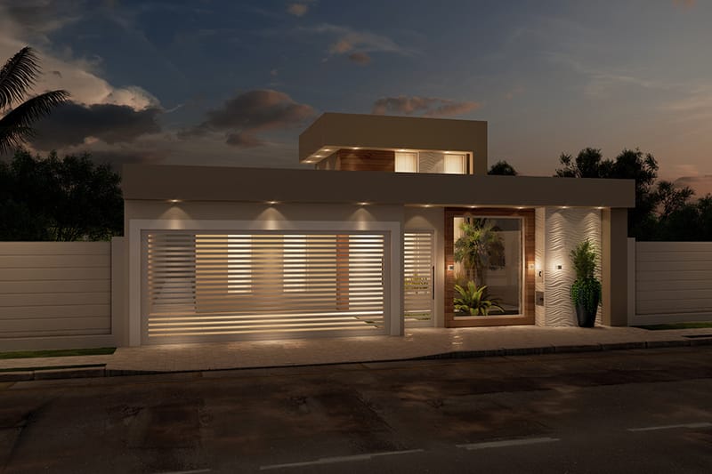 House plan with 2 bedrooms and 1 suite
