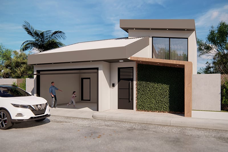 Functional one-story house project