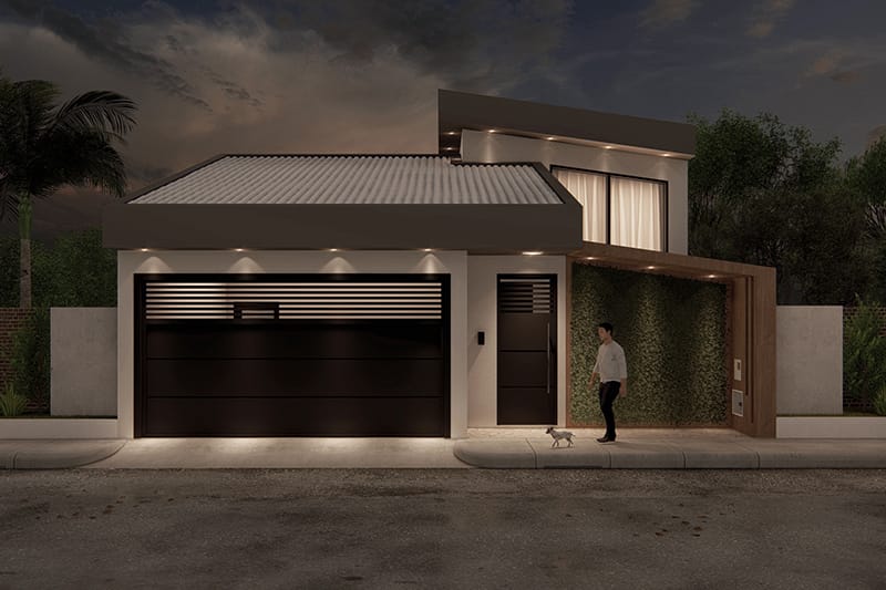Functional one-story house project