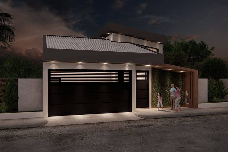 Functional one-story house project