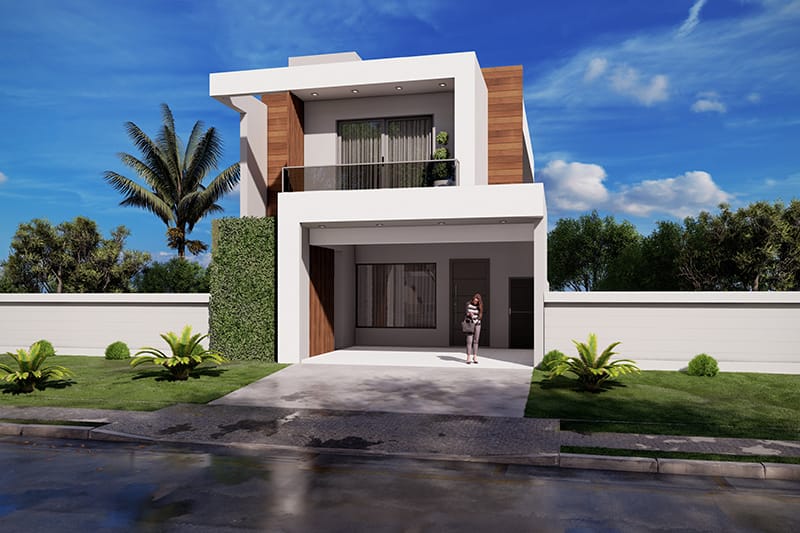 Two-story house with an intimate room