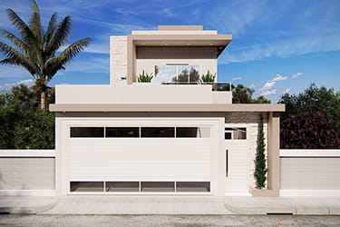 Floor plan with a clean facade