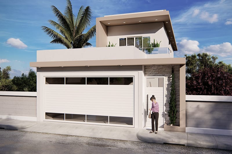 Floor plan with a clean facade