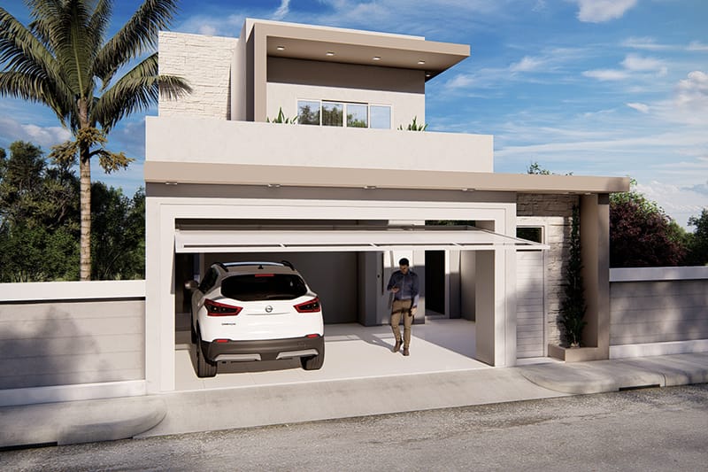 Floor plan with a clean facade