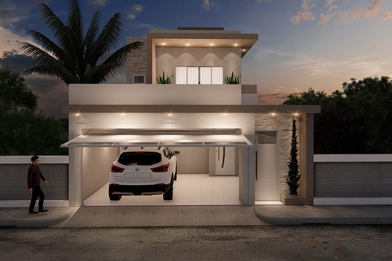 Floor plan with a clean facade
