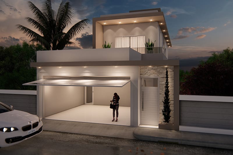 Floor plan with a clean facade