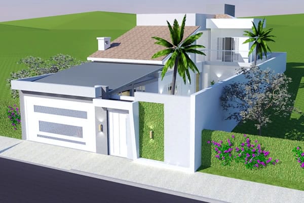 Floor plan with bedroom on the ground floor