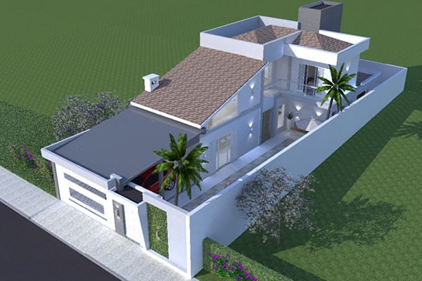 Floor plan with bedroom on the ground floor