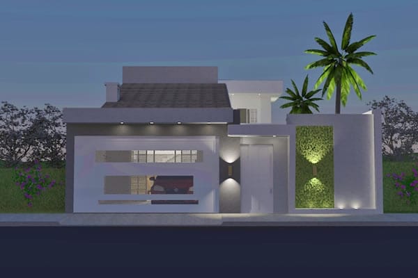 Floor plan with bedroom on the ground floor