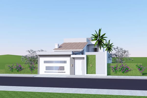 Floor plan with bedroom on the ground floor