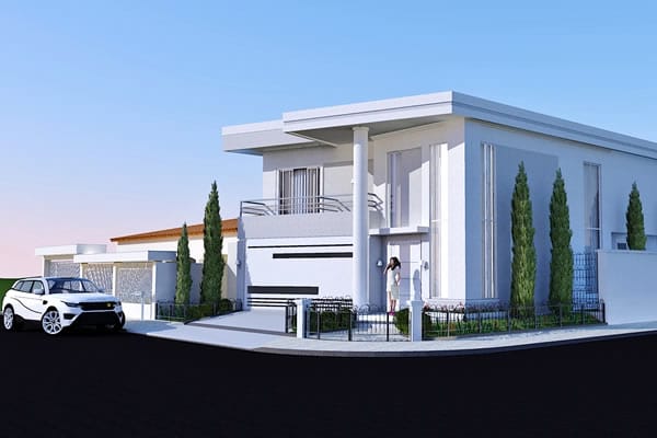 Floor plan for corner plot