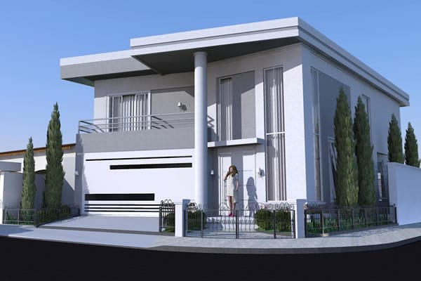 Floor plan for corner plot