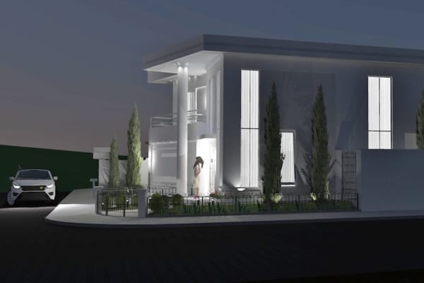 Floor plan for corner plot