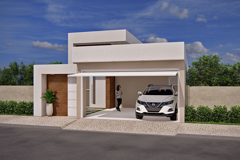Ground floor house with closed gate