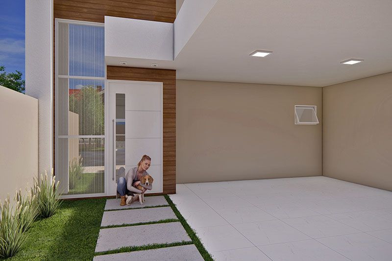 Ground floor house with closed gate