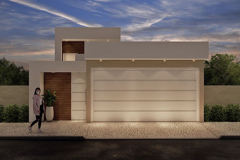 Ground floor house with closed gate
