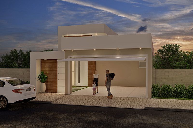 Ground floor house with closed gate