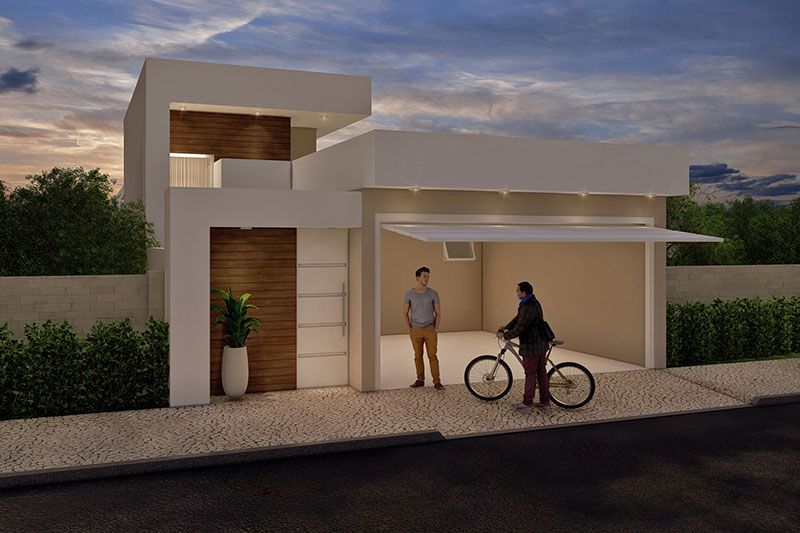 Ground floor house with closed gate