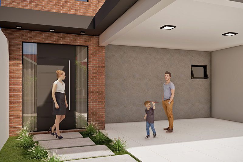 Plant with sloping roof