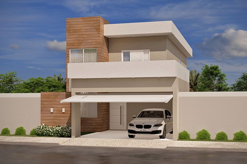 Townhouse with wood and gate