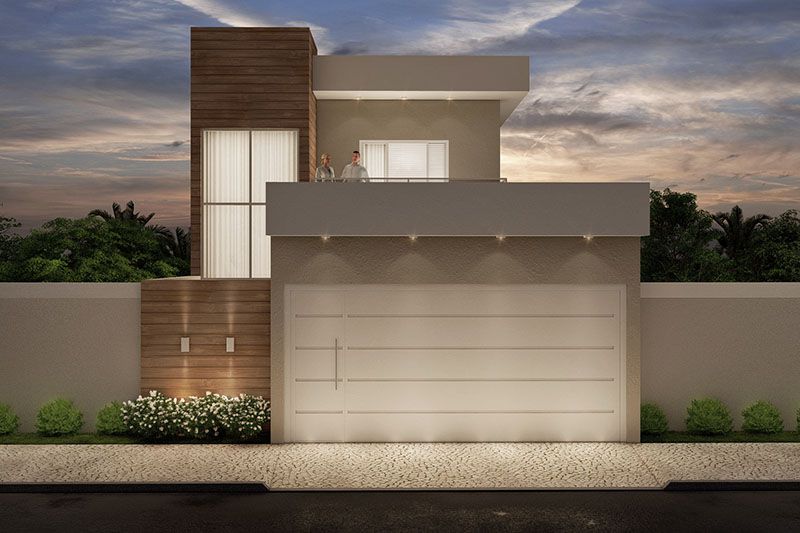 Townhouse with wood and gate