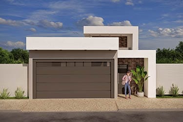 Modern ground plan with gate