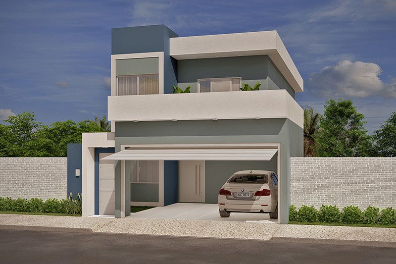 Blue facade design