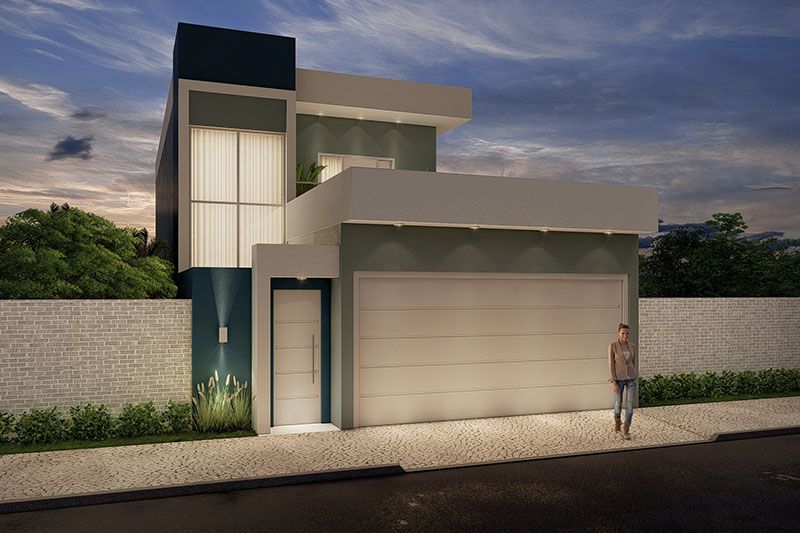Blue facade design