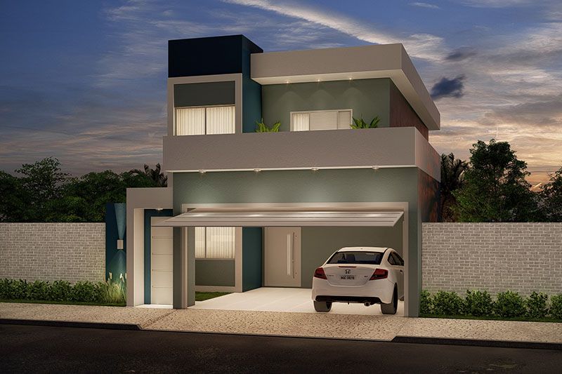 Blue facade design