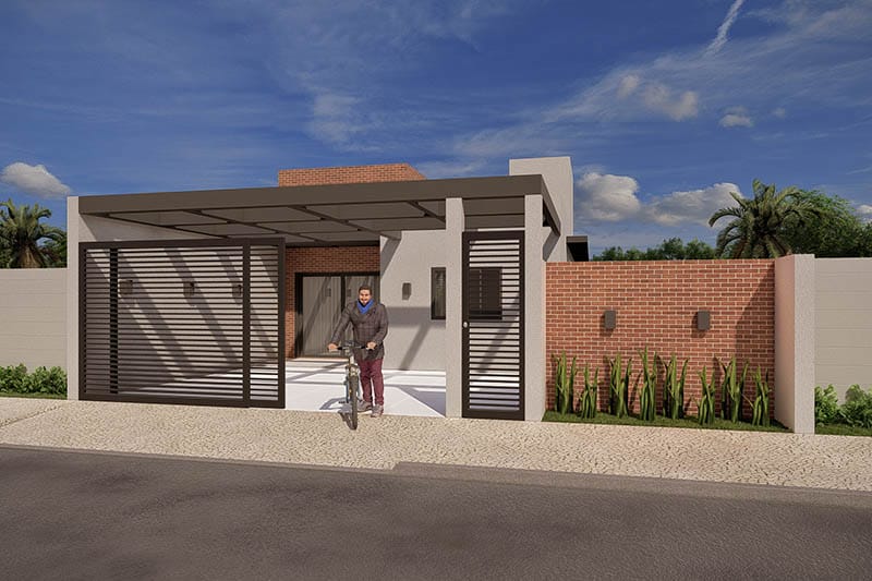 Design with pergola in the garage