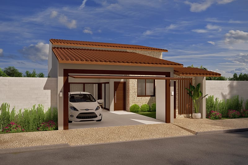 Earth plant with apparent roof