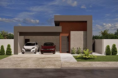 House with exposed brick