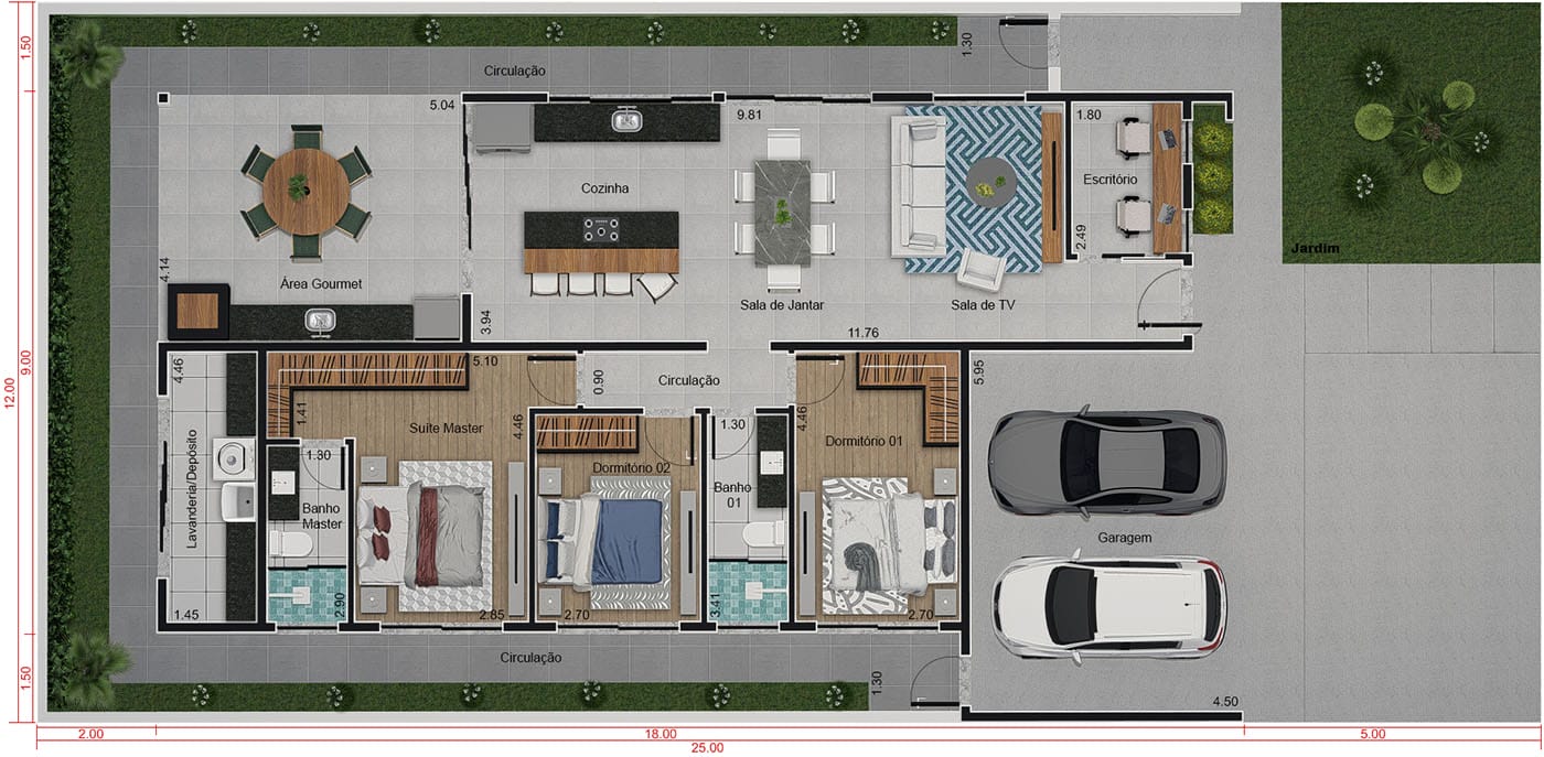 House with exposed brick12x25