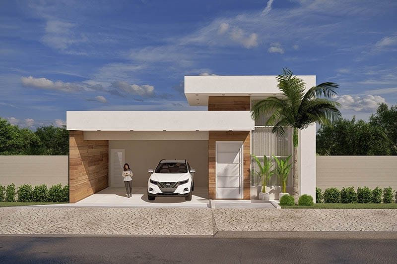 Sloping ground floor house plan