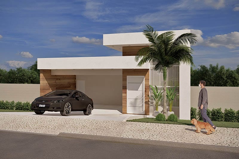 Sloping ground floor house plan