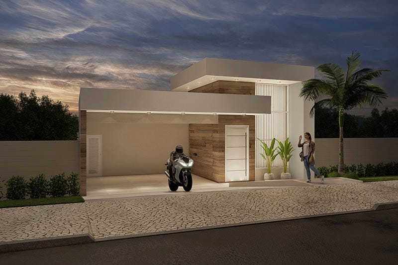 Sloping ground floor house plan