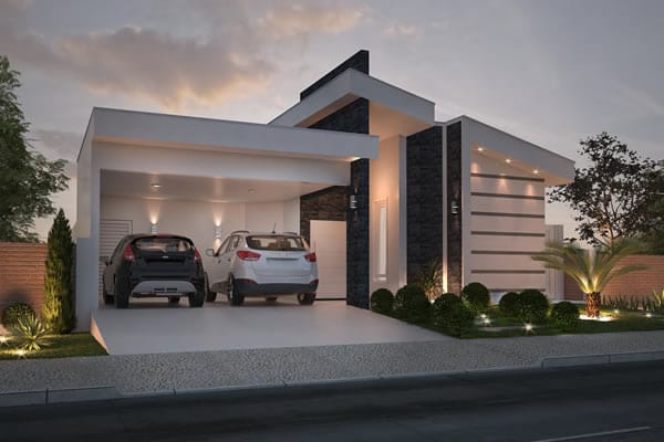 Ground floor house plan with gourmet area