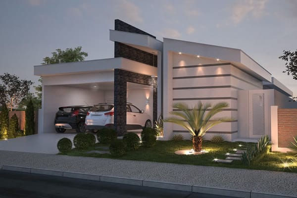 Ground floor house plan with gourmet area