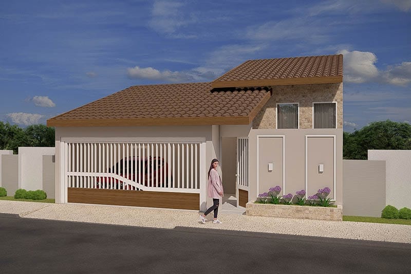 House with ceramic roof
