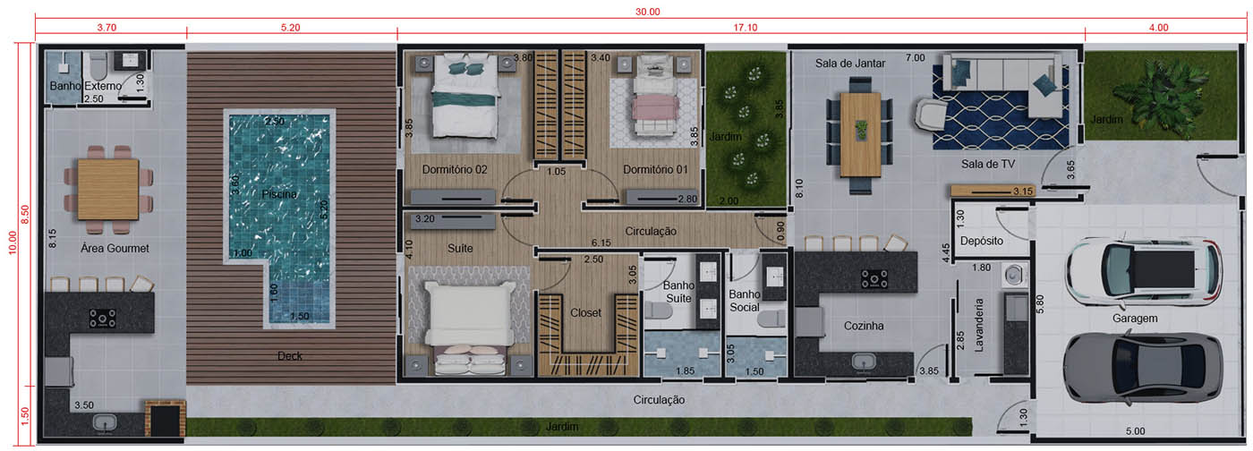 House with shed and swimming pool10x30