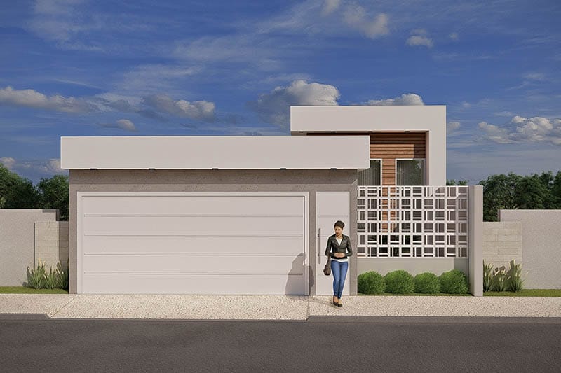 Modern design with cobogó wall