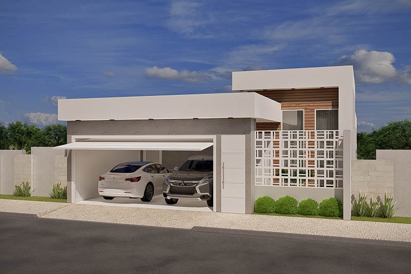 Modern design with cobogó wall