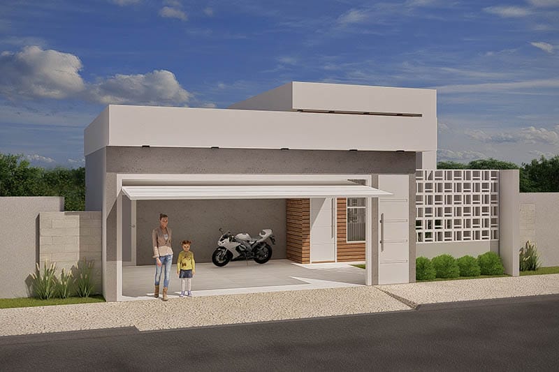 Modern design with cobogó wall