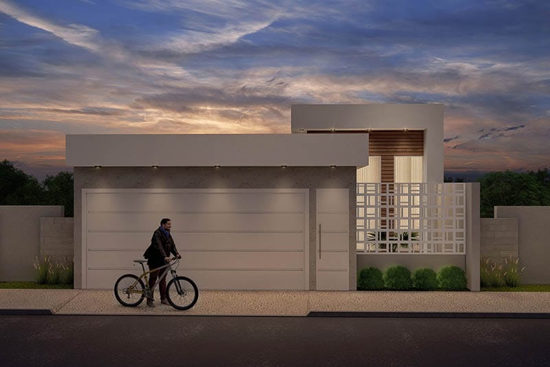Modern design with cobogó wall