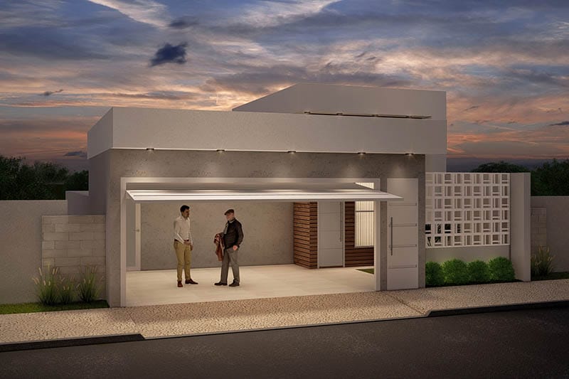 Modern design with cobogó wall