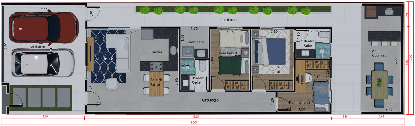 Design with gourmet area7x25